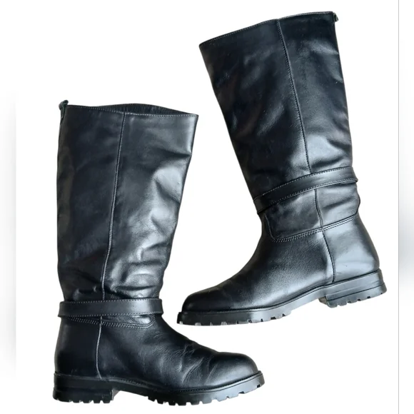 L.L. Bean Women's Size 6 Black Leather Riding Boots - Picture 4 of 7